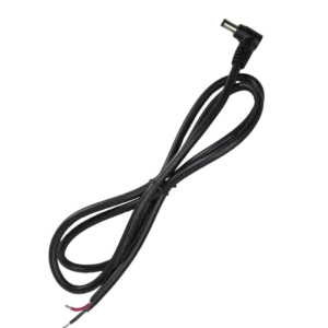 5.5 x 2.1mm 90 Degree Barrel Jack Male Pigtail 1 Meter 16 AWG