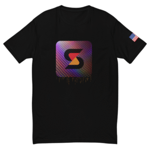 Solo Satoshi Block T Shirt with American Flag