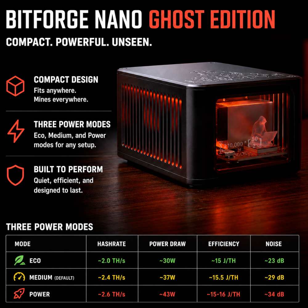 BitForge Nano Bitcoin Solo Miner (Ghost Edition) - Image 8