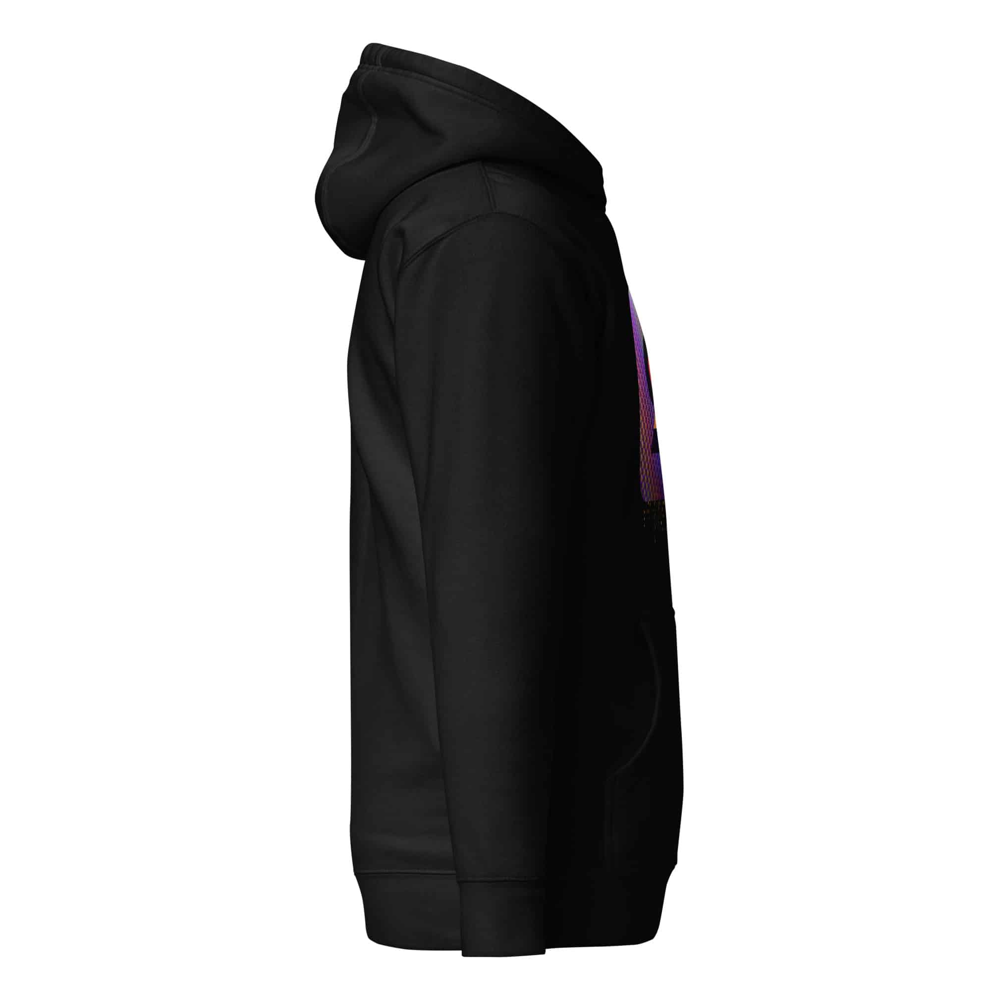 Solo Satoshi Block Hoodie (American Flag Sleeve) Black Pullover - Image 4