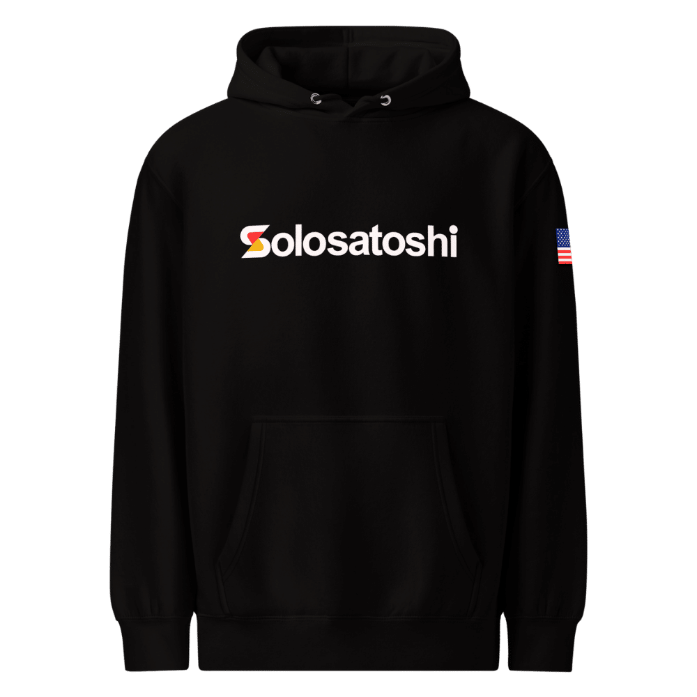 Solo Satoshi Hoodie (American Flag Sleeve) Black Pullover